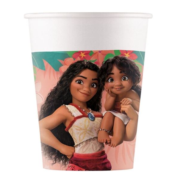 Imagen de Vasos Vaiana 2 Disney cartón 200ml (8 unidades)