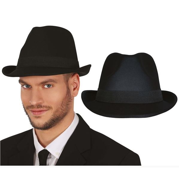 Imagen de Sombrero Negro Gangster Elegante