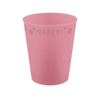 Picture of Vaso Rosa Pastel Infantil Plástico Duro Reutilizable 250ml