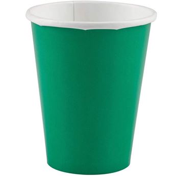 Imagen de Vasos Verdes cartón 266ml (8 unidades)