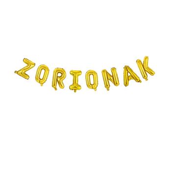 Imagens de Globos ZORIONAK dorado en foil (40cm)