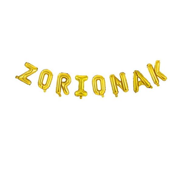 Imagens de Globos ZORIONAK dorado en foil (40cm)