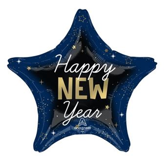 Picture of Globo Estrella Azul Happy New Year (45cm)