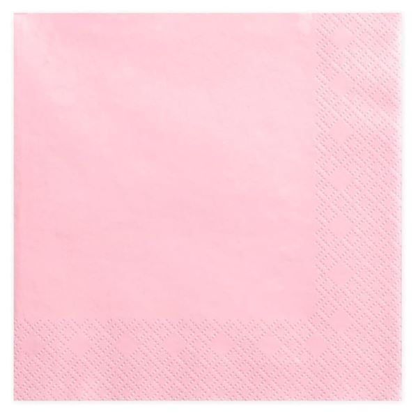 Imagens de Servilletas Rosa Pastel papel 33cm (20 unidades)