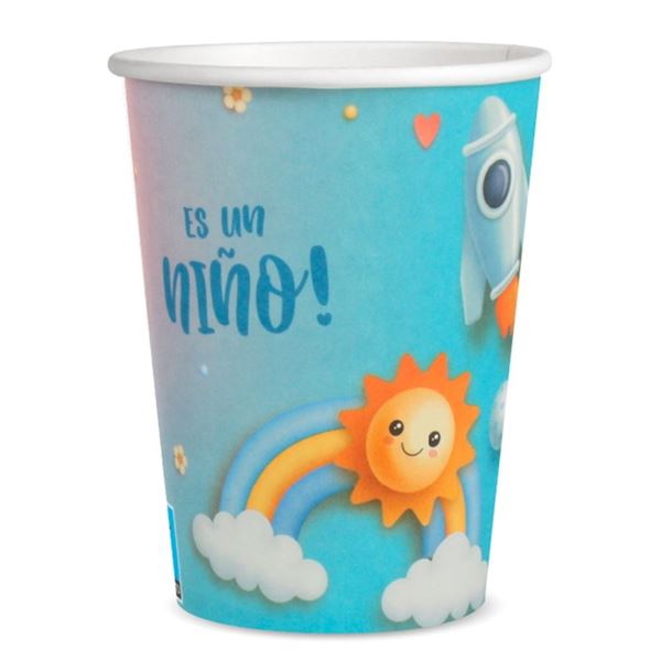 Imagen de Vasos Baby shower Dulce cartón 250ml (12uds)