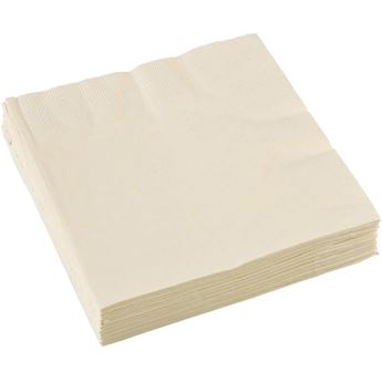 Imagen de Servilletas Marfil papel 33cm (20 unidades)