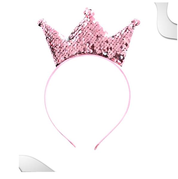 Picture of Diadema con Corona Rosa de Lentejuelas