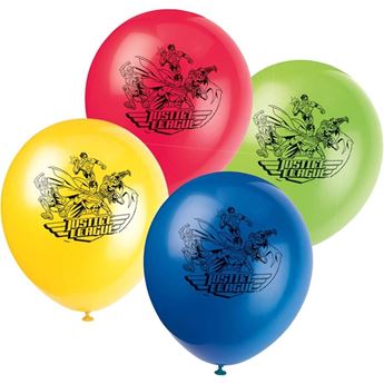 Picture of Globos La Liga de la Justicia Látex (8 unidades)