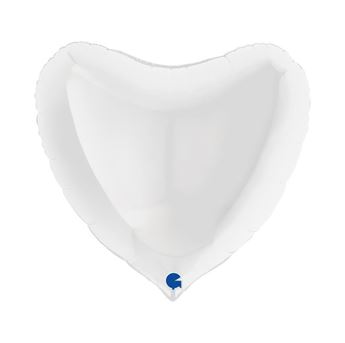 Imagen de Globo Corazón Jumbo Blanco 75cm x 70cm (5 unidades)