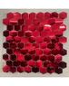 Picture of Paneles de Lentejuelas Rojas Brillantes Hexagonales 30x30cm (10 unidades)