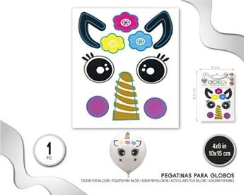 Picture of Pegatinas para Globos - Diseño de Unicornio