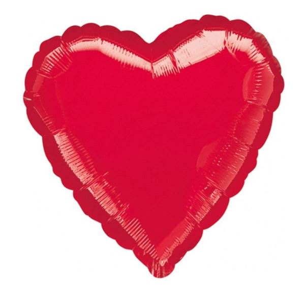 Picture of Globos Corazón Rojo Metal 45cm (10 unidades)