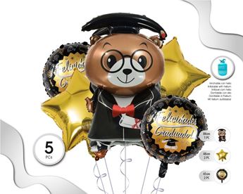 Imagens de Bouquet Globos Graduación Oso