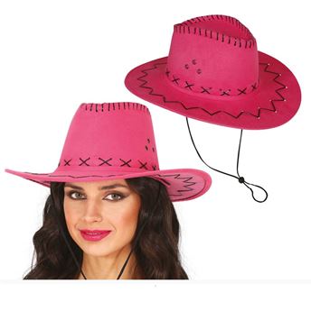 Imagens de Sombrero de Vaquero Fucsia Adulto