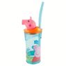 Imagen de Vaso Peppa Pig 3D Plástico Reutilizable con Pajita 360 ml