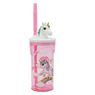 Imagen de Vaso 3D Unicornio con Pajita Reutilizable 360 ml