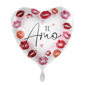 Imagen de Globo de Corazón "Te Amo" con Besos (43cm)