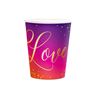 Imagen de Vasos Love Dorado cartón 220ml (6 unidades)