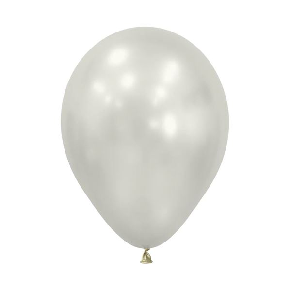 Imagen de Globos Blanco Nacar Silk 30cm Sempertex R12-806 (50)