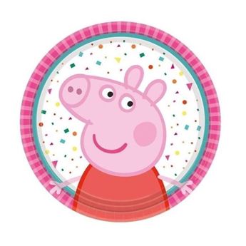 Imagen de Platos de Peppa Pig Fiesta cartón 18cm (8 unidades)