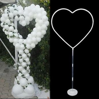 Imagen de Columna para Globos con Forma de Corazón de 150cm