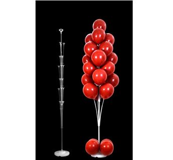 Imagens de Soporte para Globos 1,80cm + Base de Plástico para Llenar con Agua 23x23x3cm