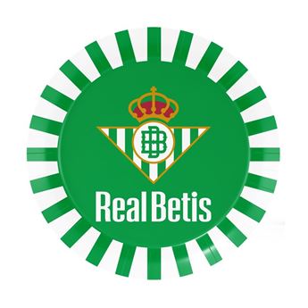 Imagen de Platos Fútbol Real Betis cartón 18cm (8 unidades)