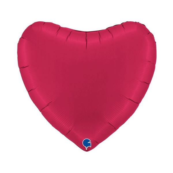 Imagen de Globo Corazón Jumbo Rojo Cereza 75cm x 70cm (5 unidades)