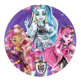 Imagen de Platos Monster High cartón 18cm (8 unidades)