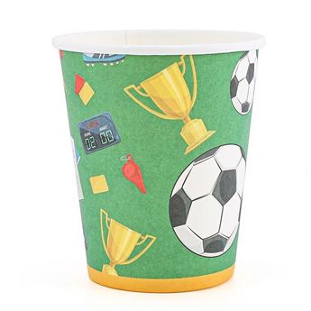 Picture of Vasos Fútbol Cumpleaños cartón 250ml (12 unidades)