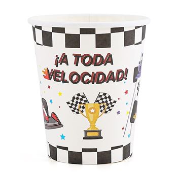 Picture of Vasos Carreras A toda Velocidad cartón 250ml (12 unidades)