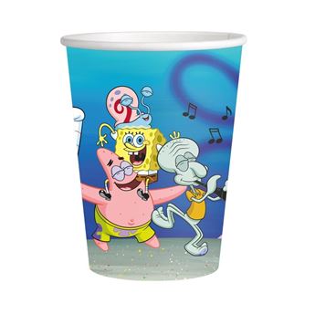 Imagen de Vasos Bob Esponja y Amigos cartón 250ml (8 unidades)