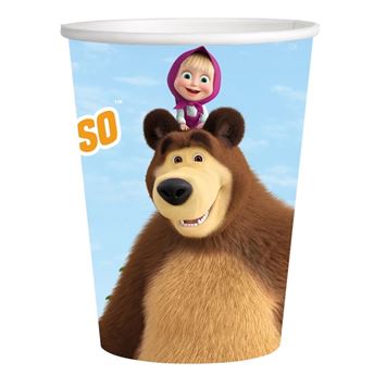 Picture of Vasos de Masha y el Oso cartón 250ml (8 unidades)