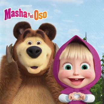 Imagens de Servilletas de Masha y el Oso Fiesta papel 33cm (20 unidades)