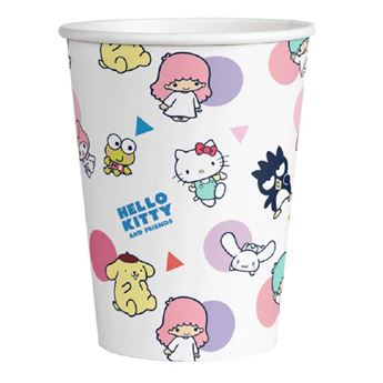 Imagens de Vasos Hello Kitty y Amigos cartón 250ml (12 unidades)