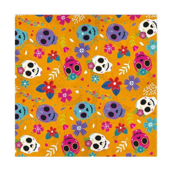 Imagen de Servilletas Fiesta Día de los Muertos papel 33cm (10 unidades)