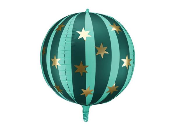 Picture of Globo esférico Verde y estrellas Foil (75cm)