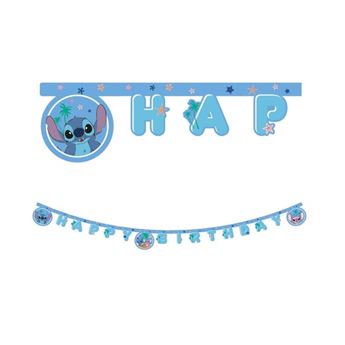 Imagen de Guirnalda Stitch Disney Happy Birthday cartón (2m)