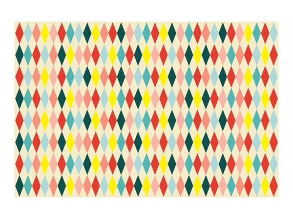 Imagen de Mantel Rombos Multicolor papel (120cm x 180cm)