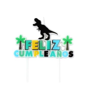 Imagen de Vela Feliz Cumpleaños Dinosaurio