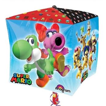 Imagen de Globo Super Mario Bros Forma Cubo (38cm)