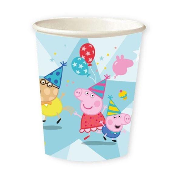 Imagen de Vasos de Peppa Pig Party cartón 250ml (8 unidades)