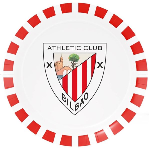 Imagen de Platos Athletic de Bilbao cartón 23cm (8 unidades)