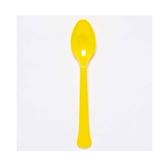 Picture of Cucharas Amarillas Flor plástico 17cm (24 uds)