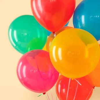 Imagen de Globos de Látex Cristal Multicolor Cumpleaños (10 unidades)