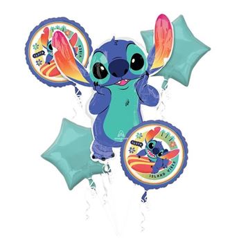 Imagen de Set Globos Stitch Aloha Island Vibes (5uds)