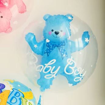 Imagen de Globo Burbuja Osito Baby Boy (60cm)