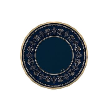 Imagens de Platos Royal Blue Gold Cartón 20cm (6uds)