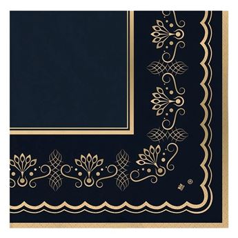 Imagens de Servilletas Royal Blue Gold papel 33cm (16uds)